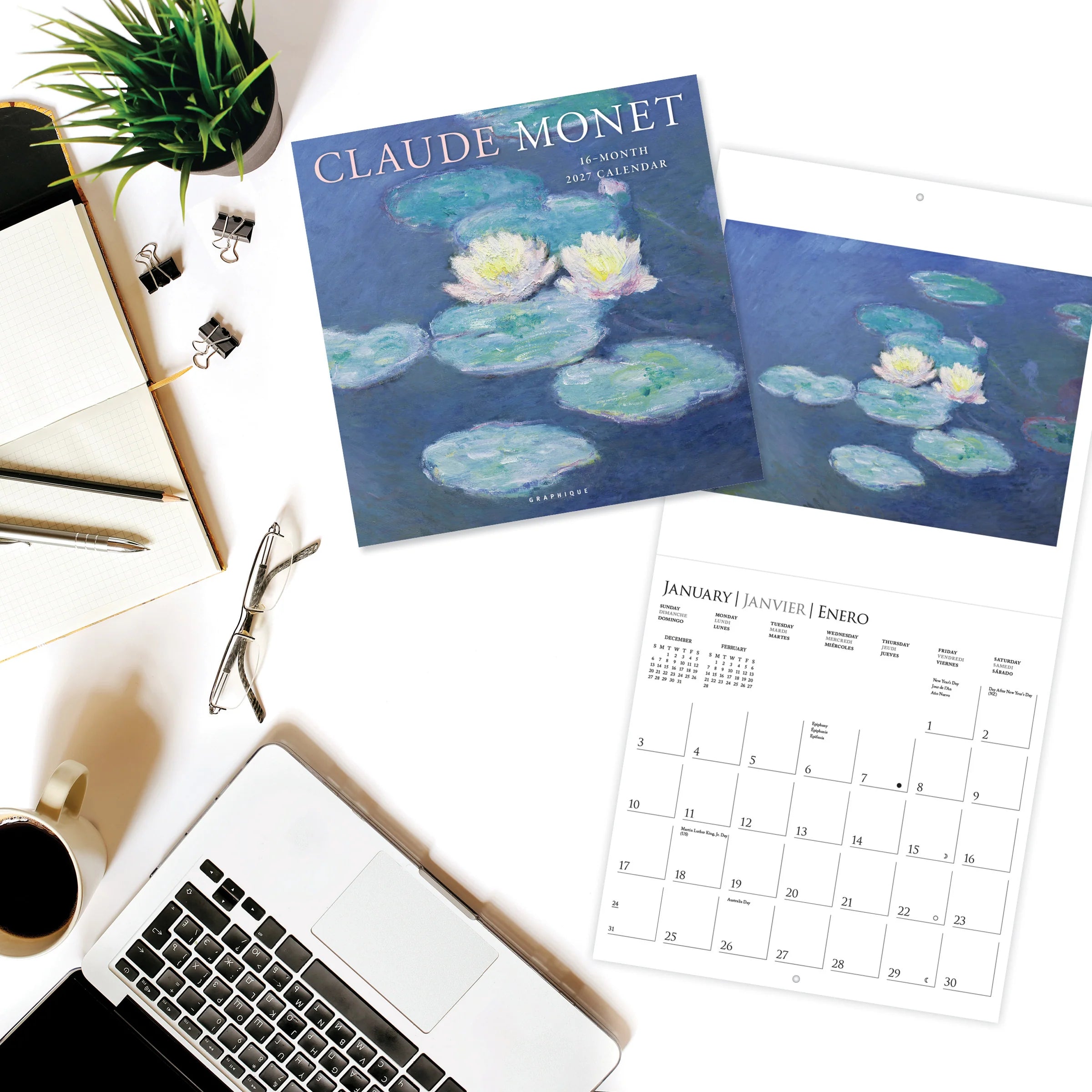 GRPH Monet 2027 Wall Calendar