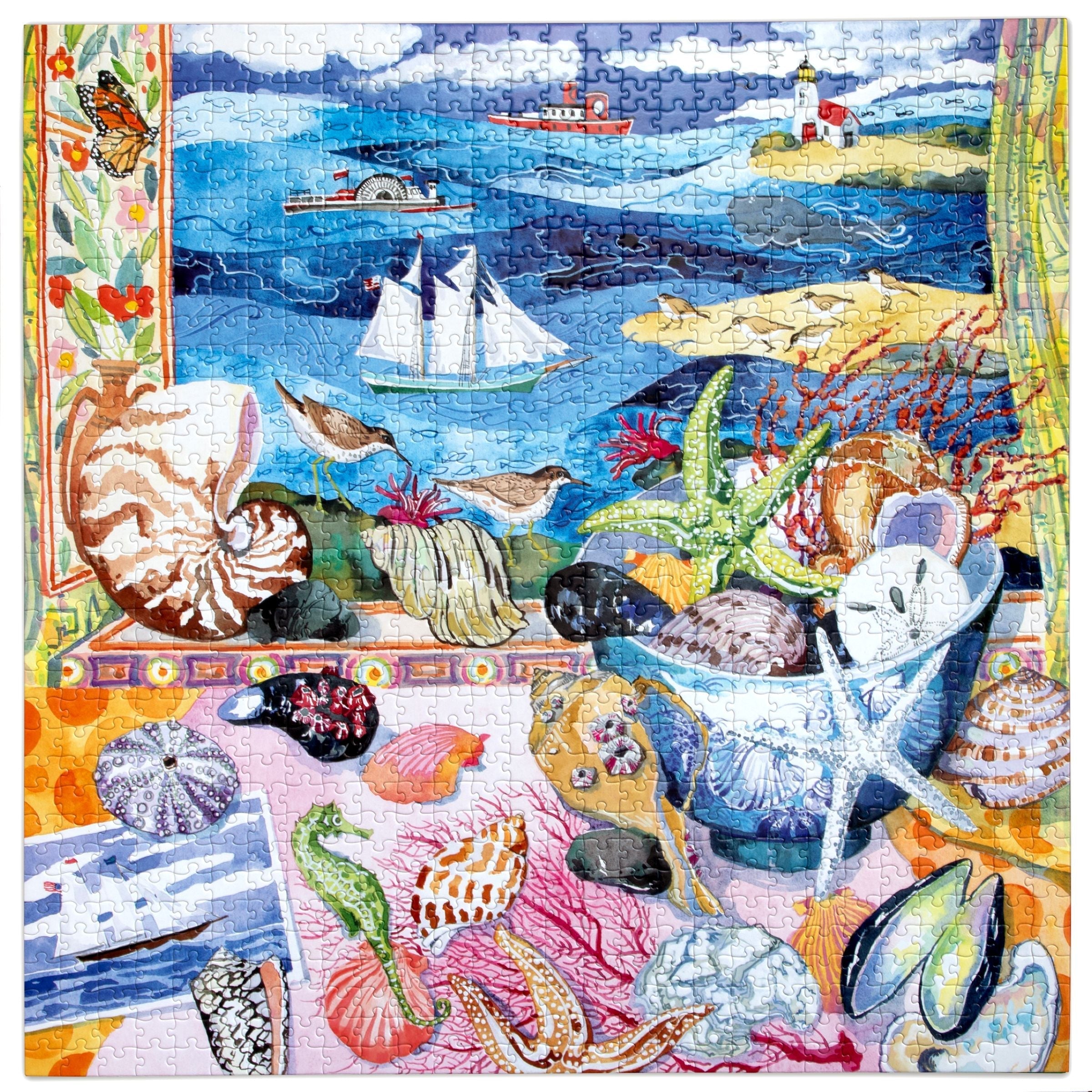 eeBoo Seashells by the Shore 1000 Piece Puzzle