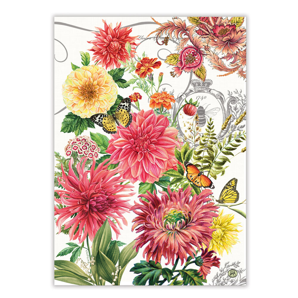 Dahlias Kitchen Towel    