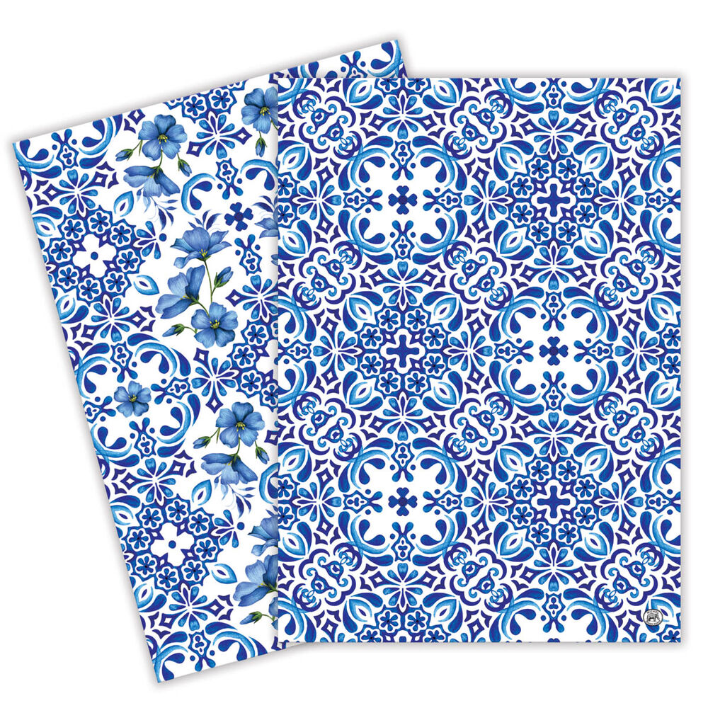 Indigo Seas Kitchen Towels - Set of 2