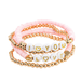 CE Pink Love Bracelets - 4 Pieces