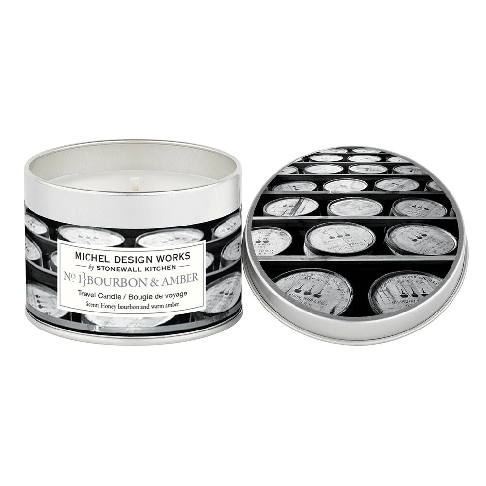 Bourbon & Amber Travel Candle    