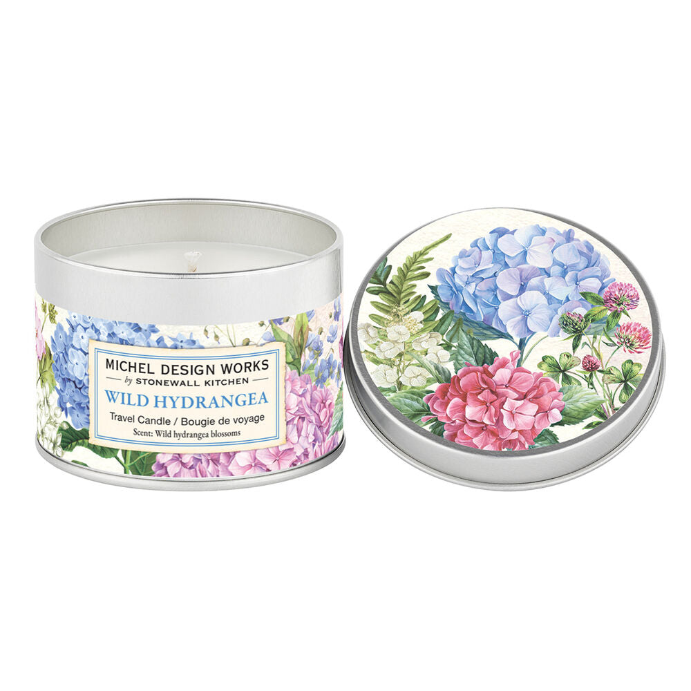 Wild Hydrangea Travel Candle    