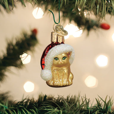 Old World Christmas Gumdrops Mini Santa's Kitten Ornament    