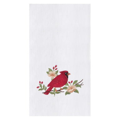 Cardinal Embroidered Flour Sack Kitchen Towel    
