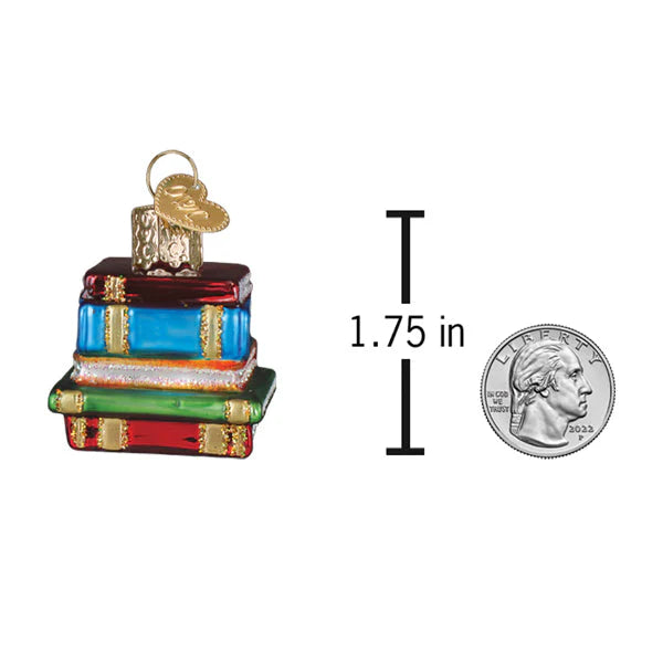 Old World Christmas Mini Gumdrops Stack of Books Ornament