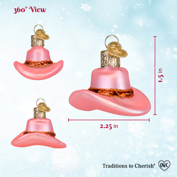 Old World Christmas Gumdrops Mini Cowgirl Hat Ornament