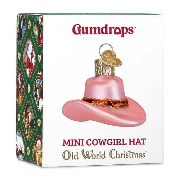 Old World Christmas Gumdrops Mini Cowgirl Hat Ornament