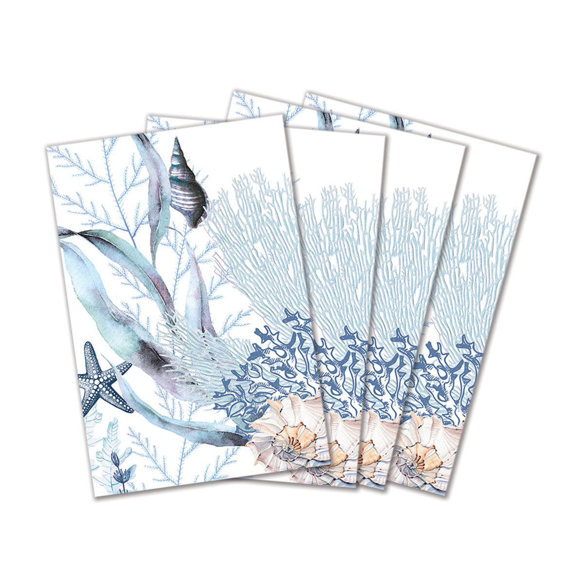 Ocean Tide Cotton Table Napkins - Set of 4