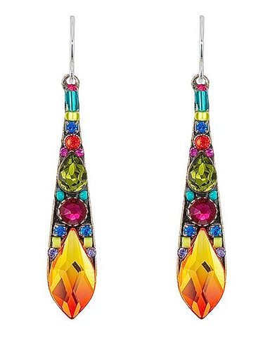 Firefly Gazelle Large Drop Earrings - Multi Color    