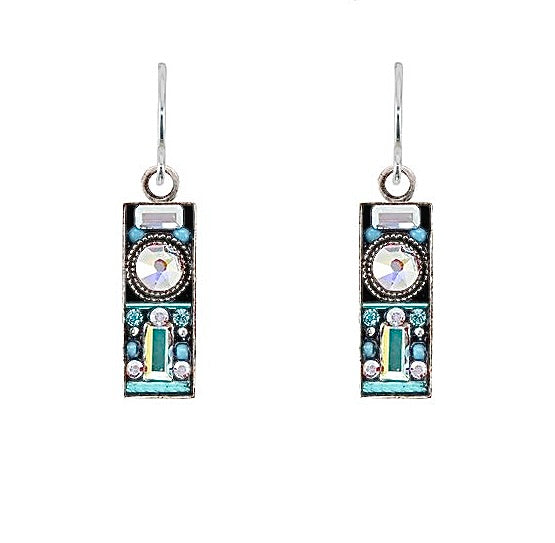 Firefly Architectural Rectangle Earrings - Ice    