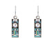 Firefly Architectural Rectangle Earrings - Ice    