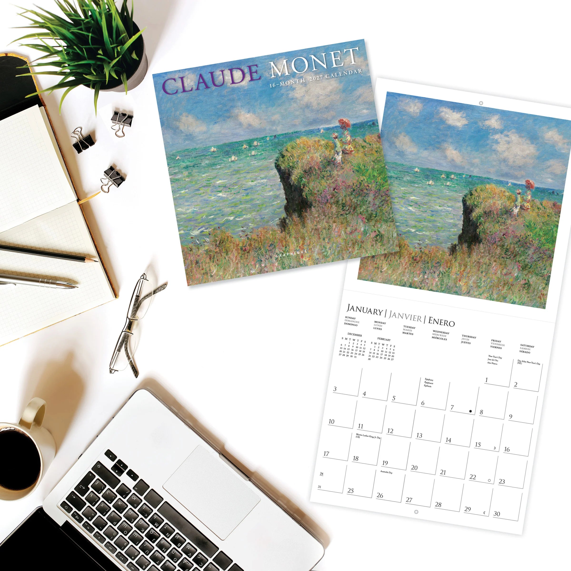 GRPH Monet 2027 Mini Wall Calendar