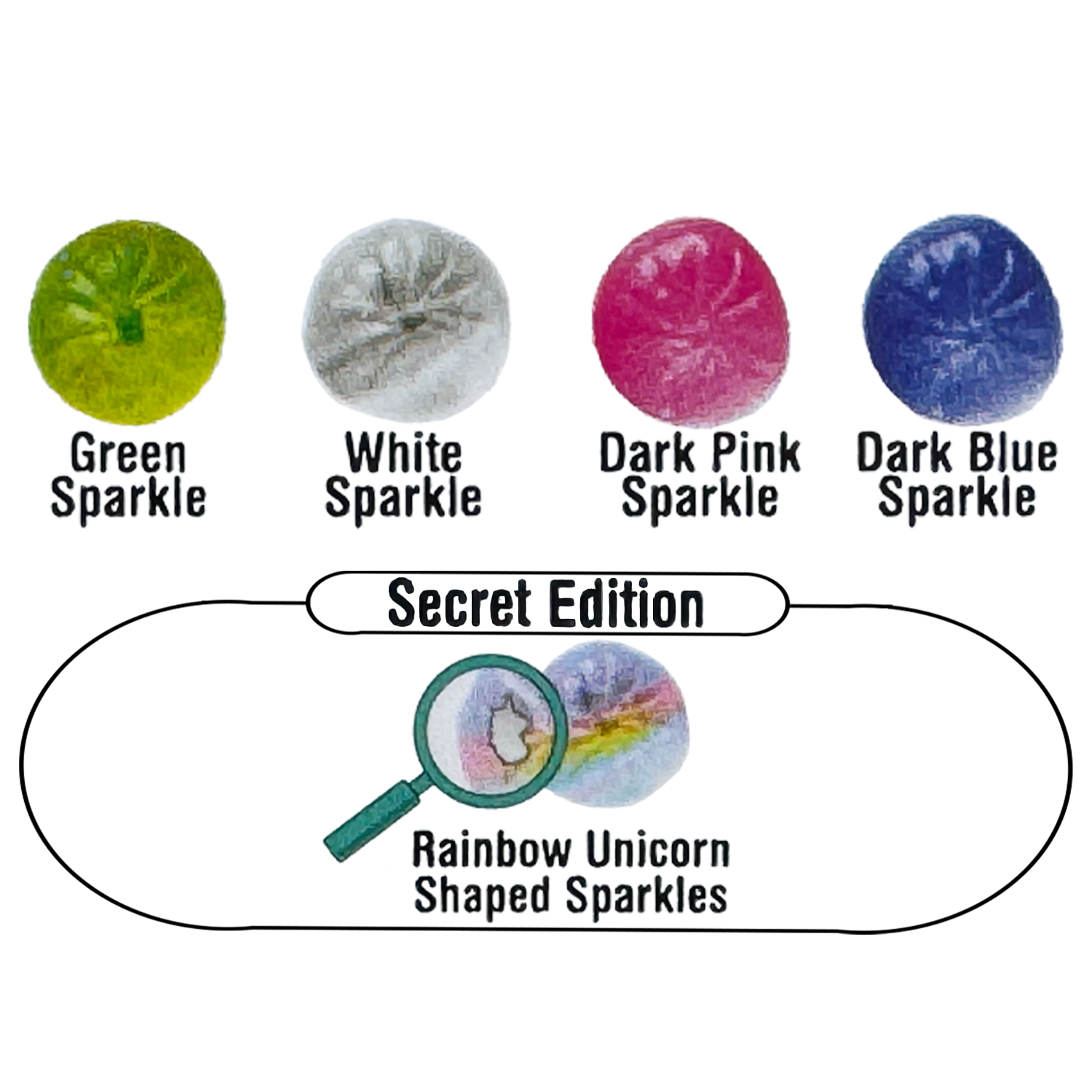 ZRBTZ Unicorn Shaped Glitter Secret Dumplin' (Single) - Random Color