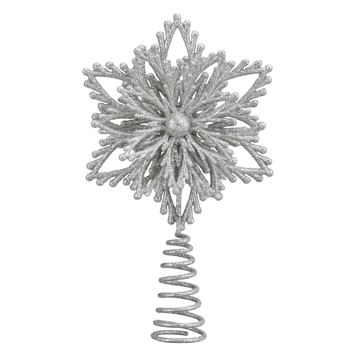 Old World Christmas Mini Silver Snowflake Tree Topper    