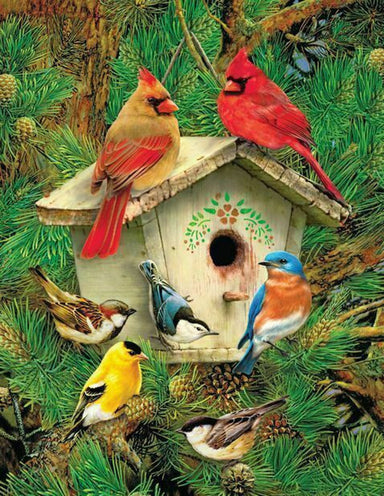 Feathered Retreat 350 Piece Large Format Puzzle