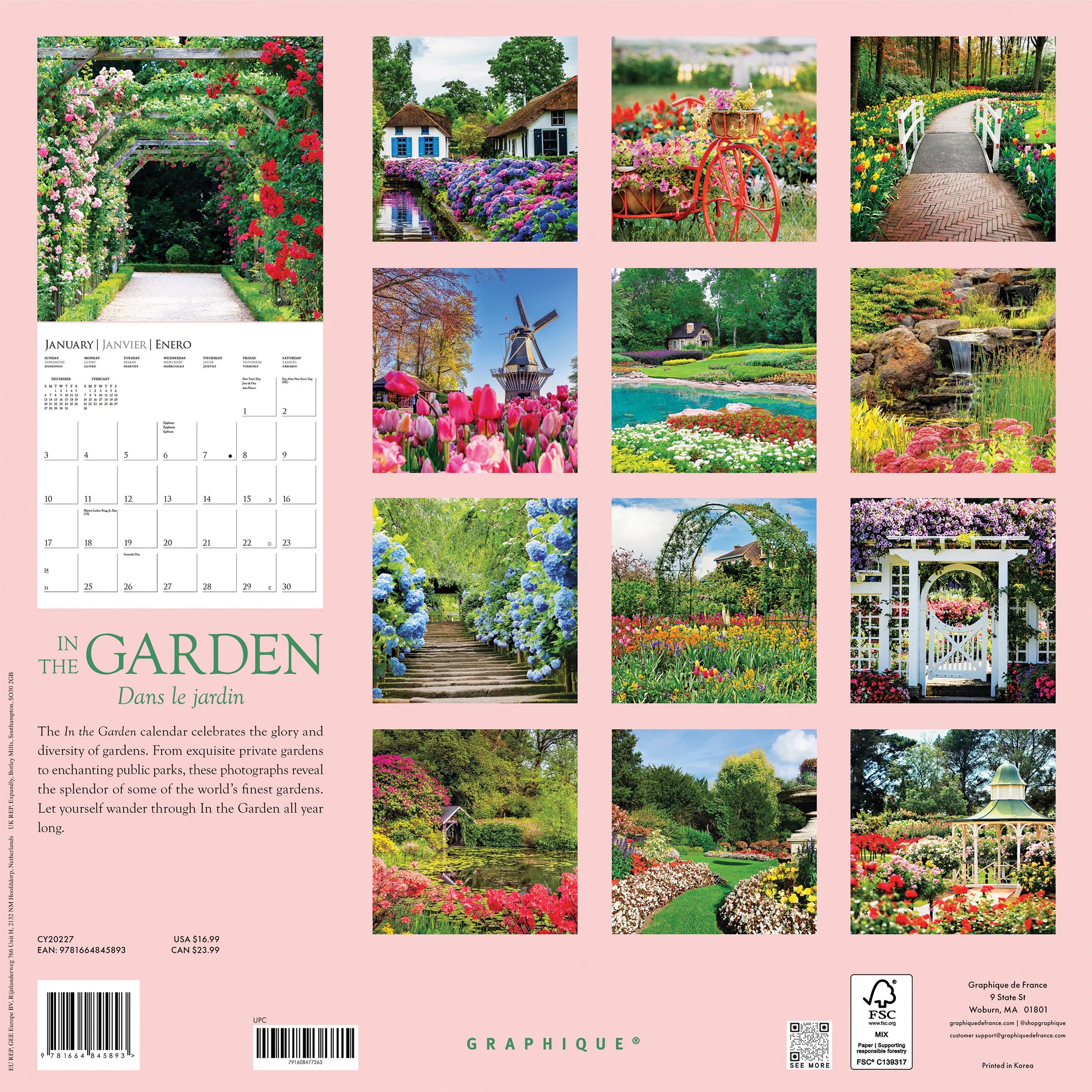 GRPH In the Garden 2027 Wall Calendar