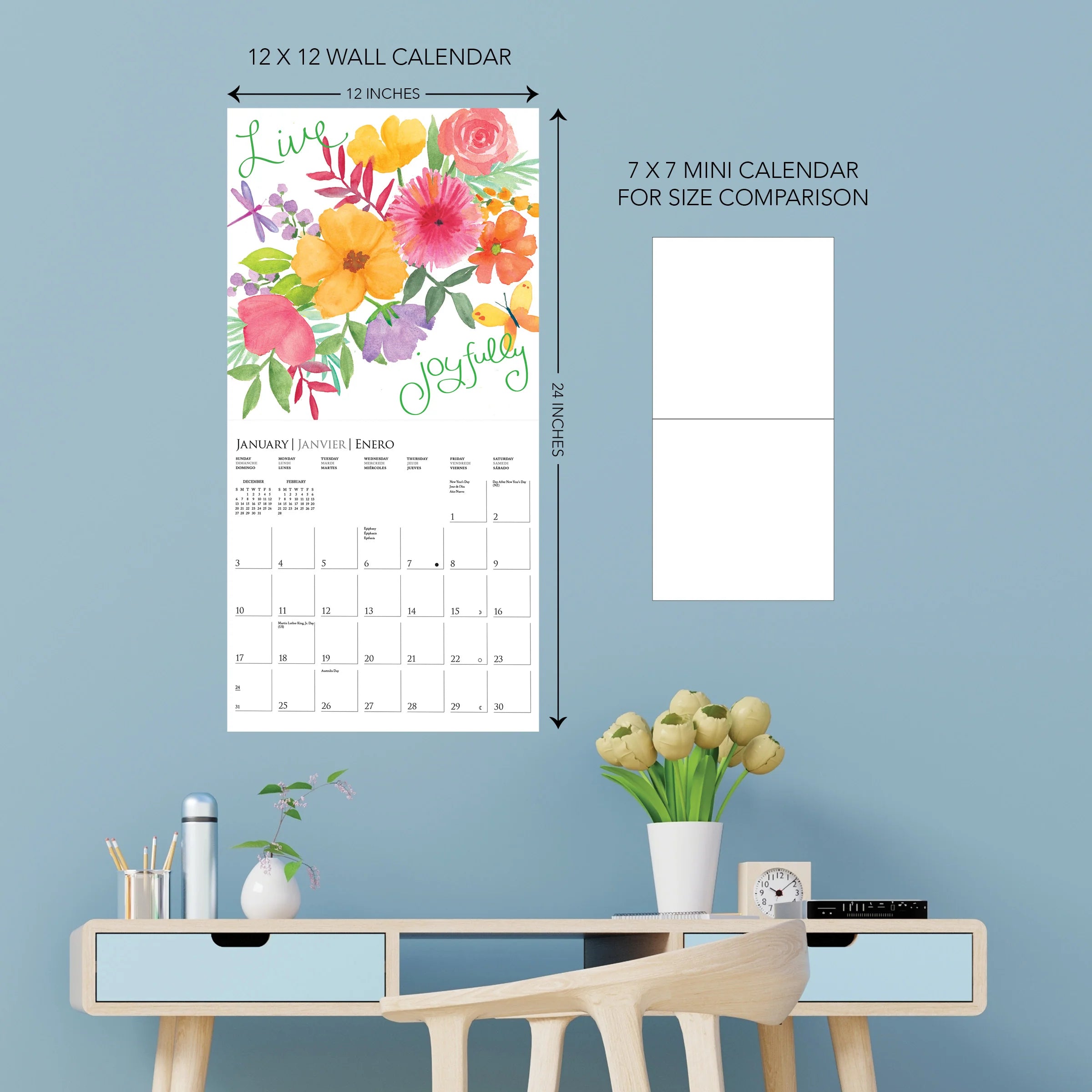 GRPH Live, Love, Laugh 2027 Wall Calendar