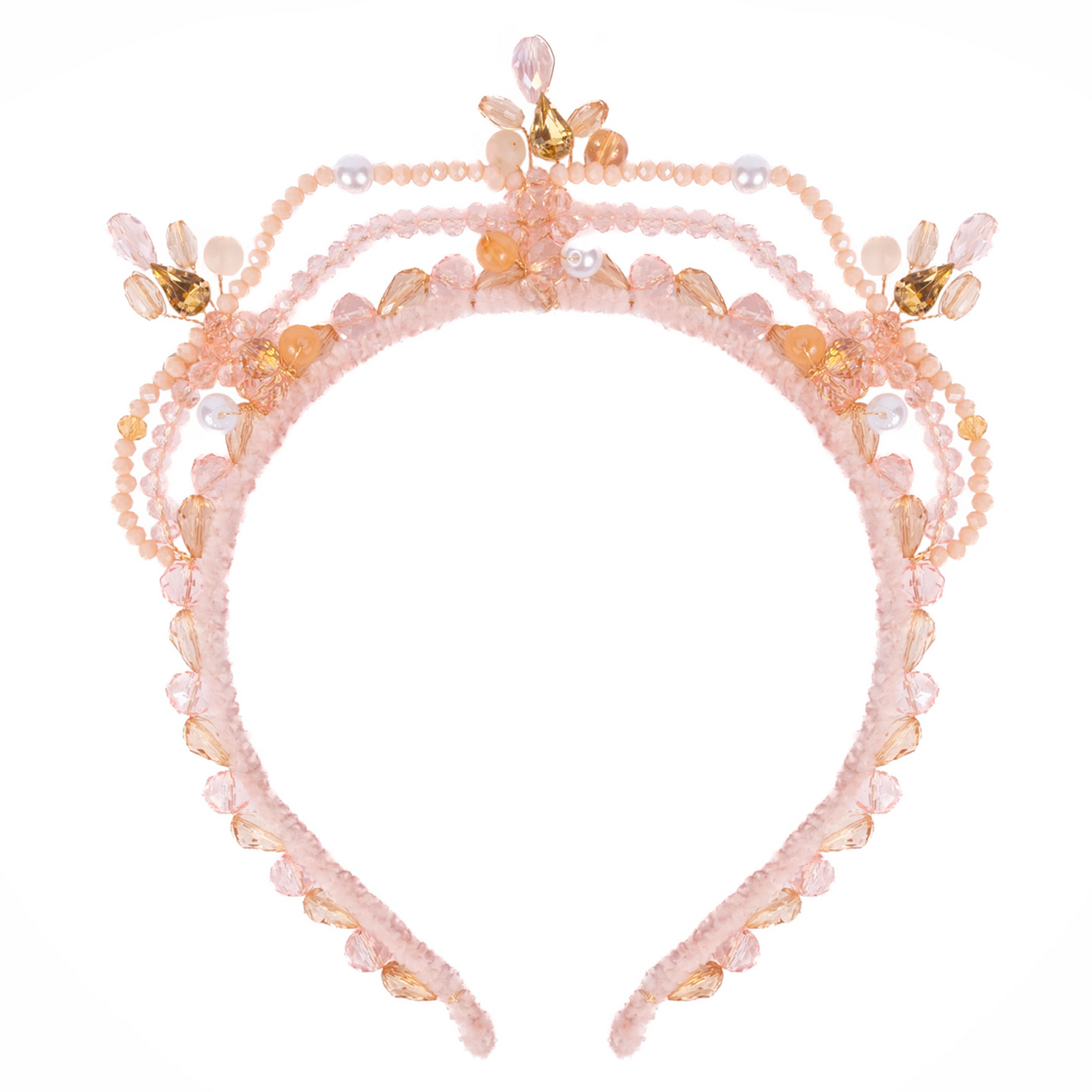 CE Blushing Crystals Beaded Tiara