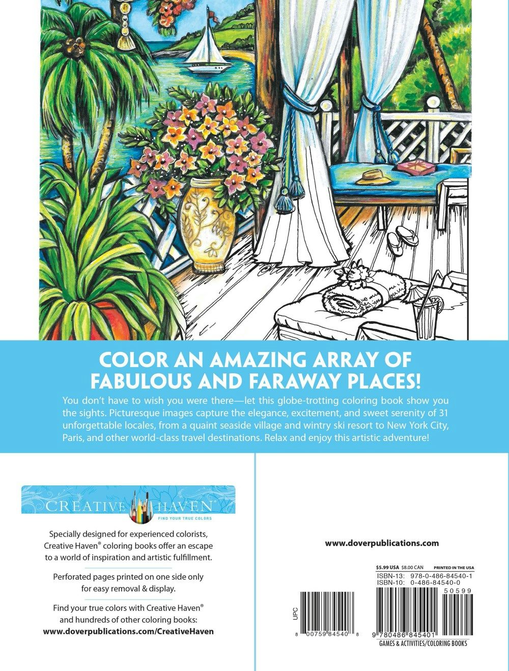 DVR Creative Haven® Coloring Book: Wish You Were Here!