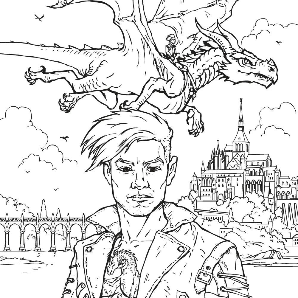 Dragon Riders: A Fantasy Coloring Book