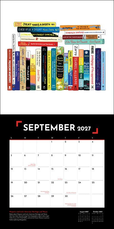 RZZLI The Banned Books 2027 Wall Calendar
