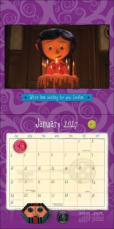Coraline 2027 Wall Calendar (Includes Full-Color Poster)