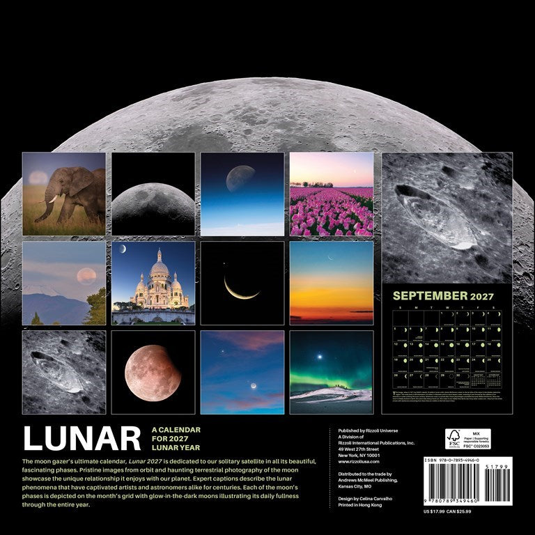 RZZLI Lunar 2027 Wall Calendar