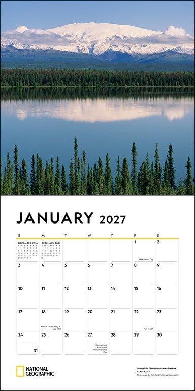 RZZLI National Geographic: American Landscapes 2027 Wall Calendar