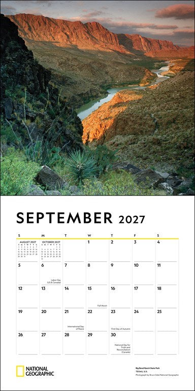 RZZLI National Geographic: American Landscapes 2027 Wall Calendar