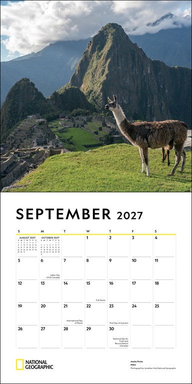 RZZLI National Geographic: Journeys of a Lifetime 2027 Wall Calendar