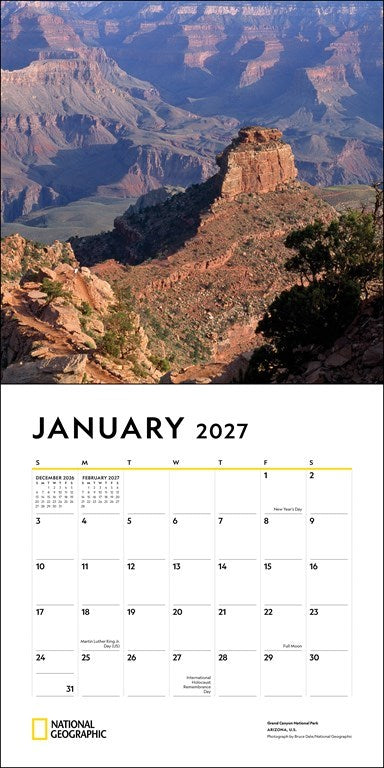 RZZLI National Geographic: National Parks 2027 Wall Calendar