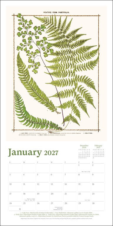 RZZLI New York Botanical Garden 2027 Wall Calendar