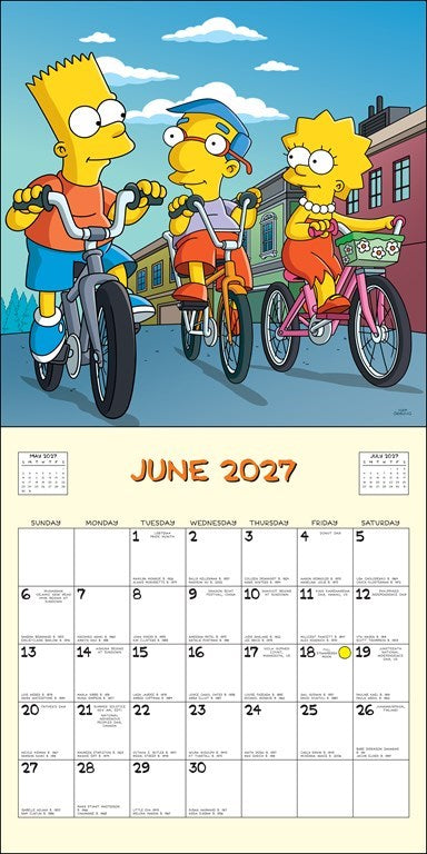 RZZLI The Simpsons™ 2027 Wall Calendar