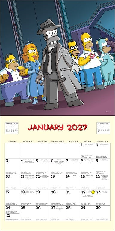 RZZLI The Simpsons™ 2027 Wall Calendar