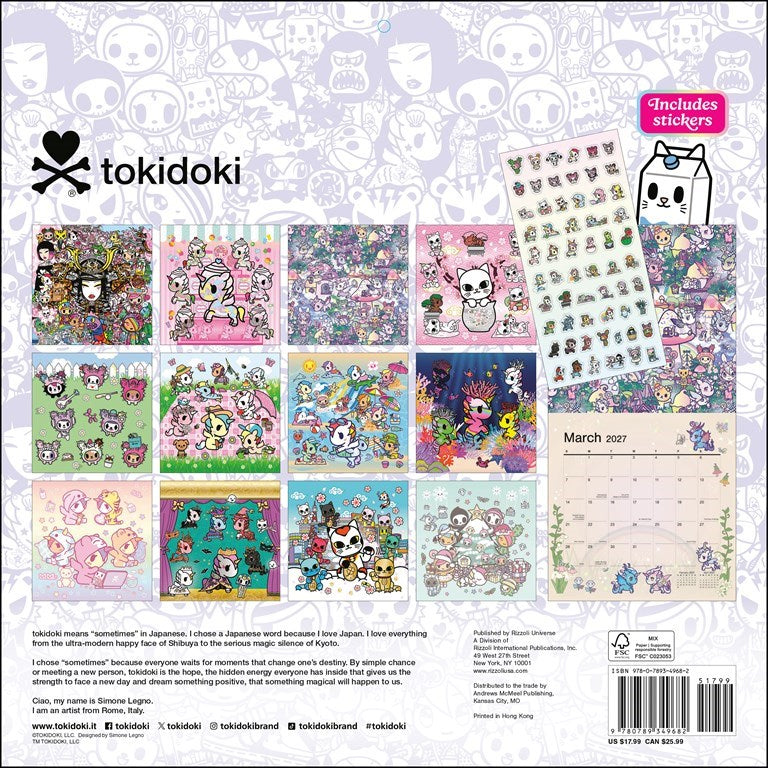 RZZLI tokidoki™ 2027 Wall Calendar