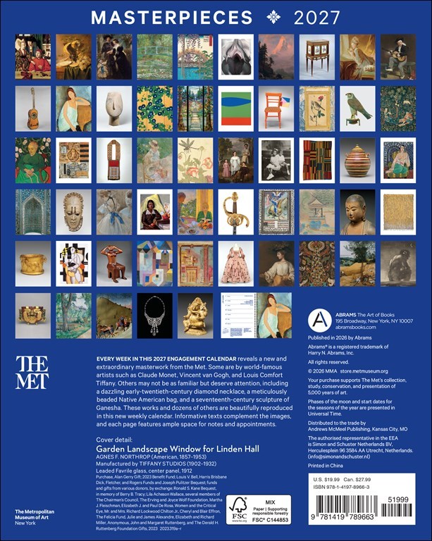 ABRMS The Met Masterpieces 12-Month 2027 Engagement Calendar