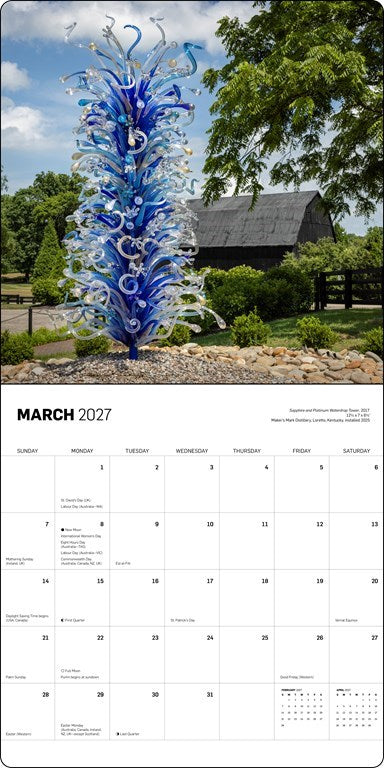ABRMS Chihuly 2027 Wall Calendar