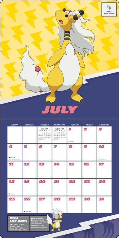ABRMS Pokémon 2027 Wall Calendar