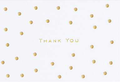 Boxed Thank You Cards - Gold Dots    