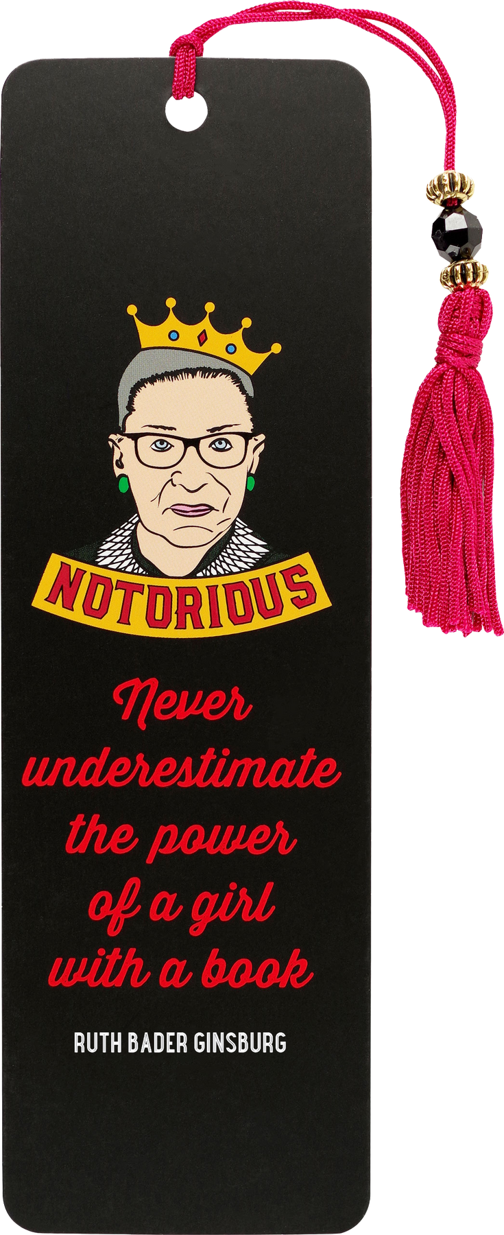 Bookmark - RBG Never Underestimate The Power Of A Girl With A Book    