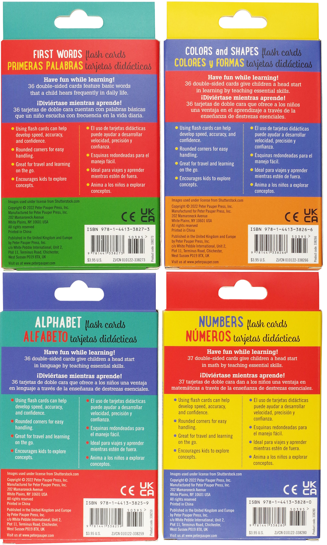 English-Spanish Flash Card Set