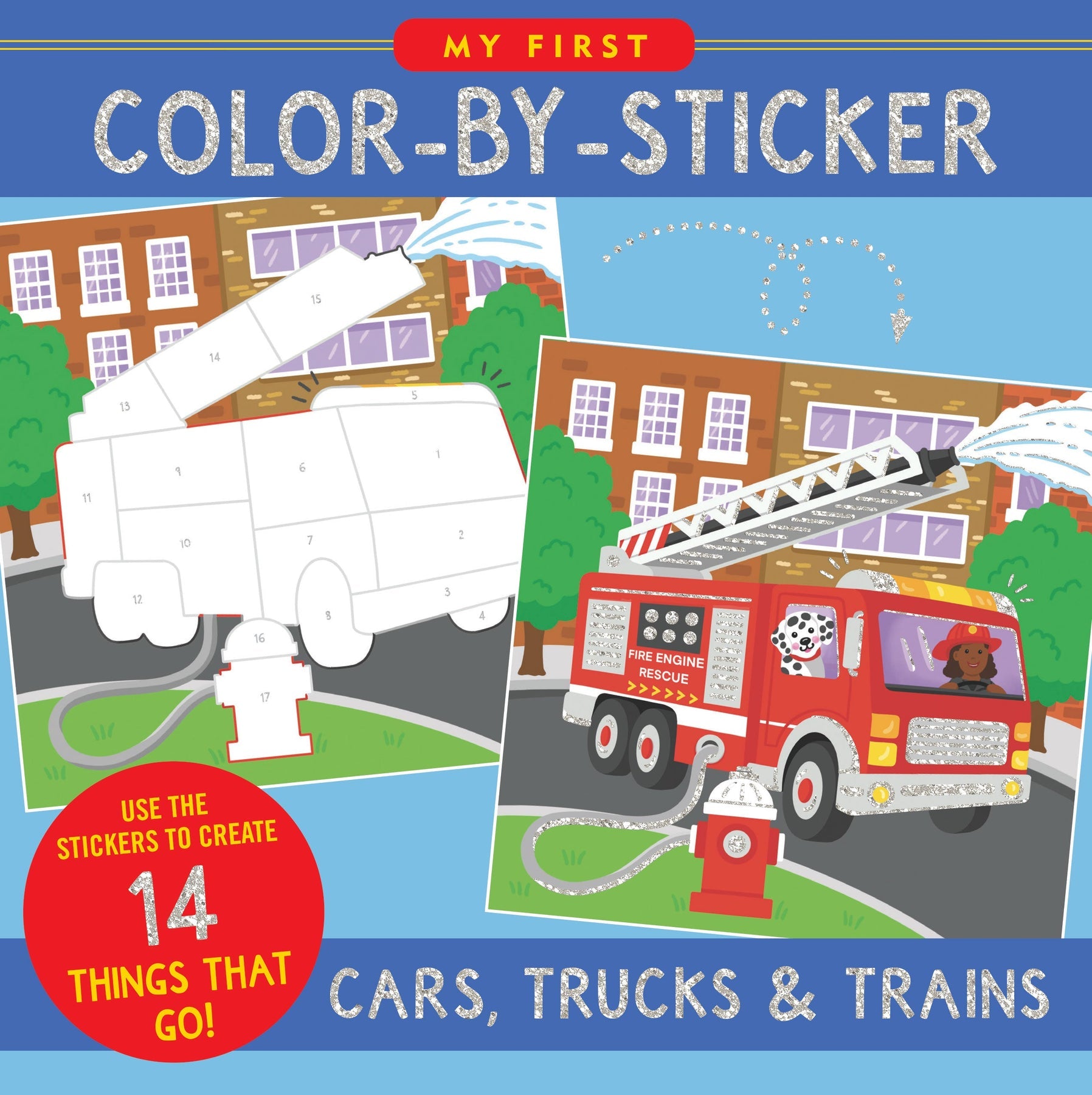 PTR My First Color By Sticker Cars, Trucks, & Trains