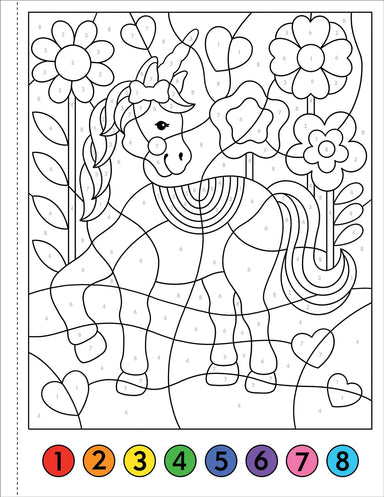 My First Color By Number! Unicorns and Friends