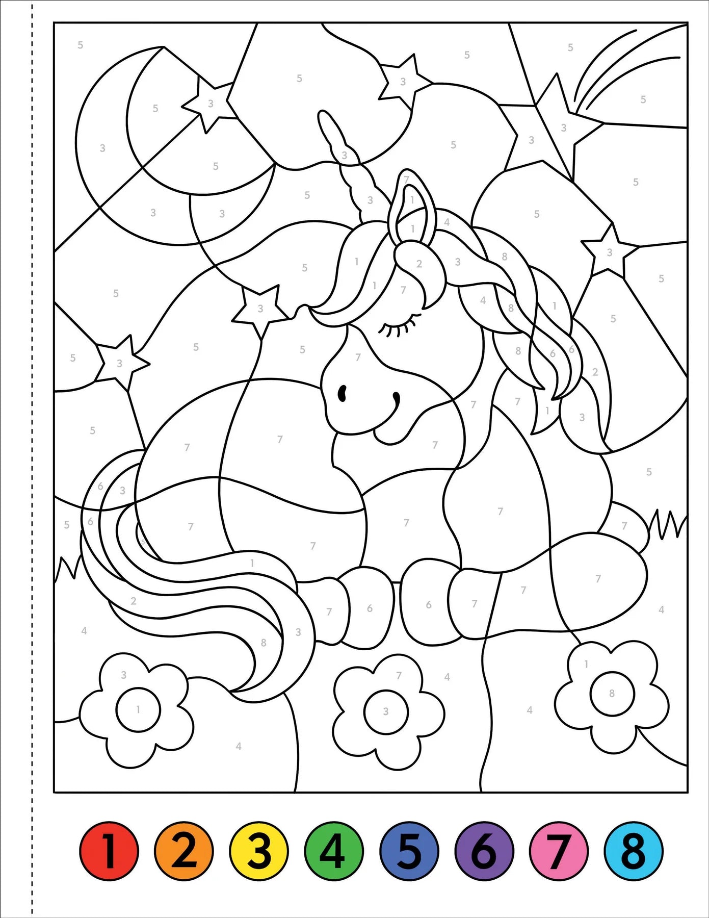 My First Color By Number! Unicorns and Friends