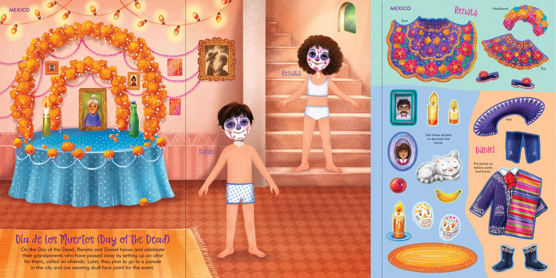 Across the Globe Sticker Doll Dress-Up Book