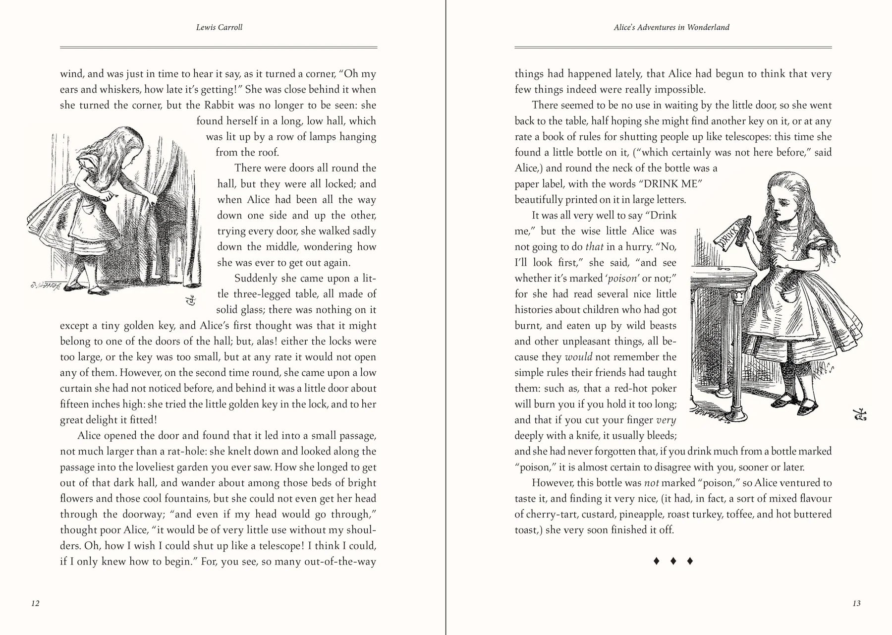 Alice's Adventures in Wonderland and Through The Looking Glass Masterpiece Library Edition