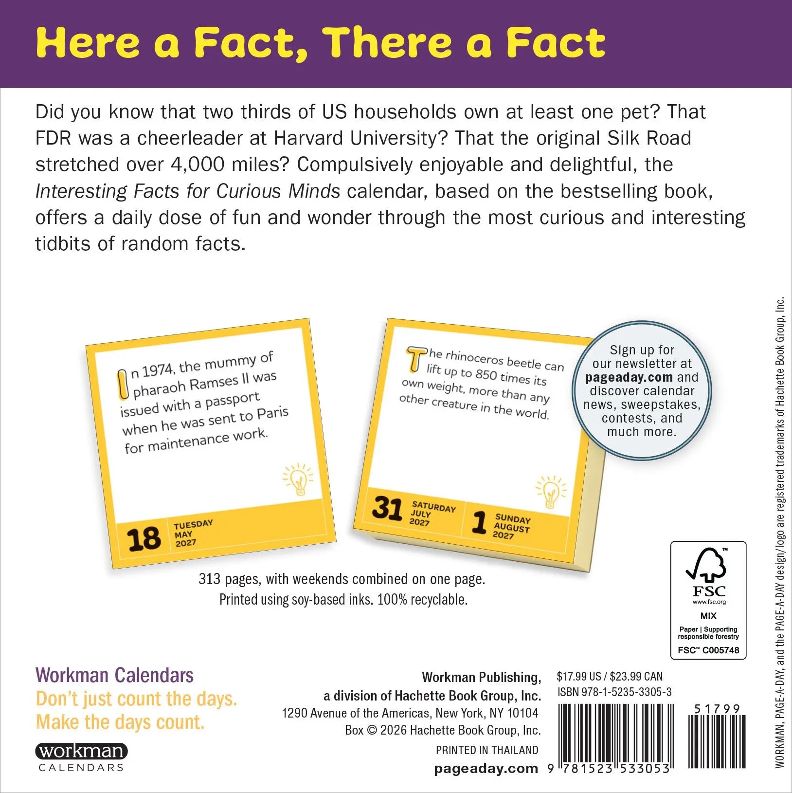 Interesting Facts for Curious Minds 2027 Page-A-Day Calendar