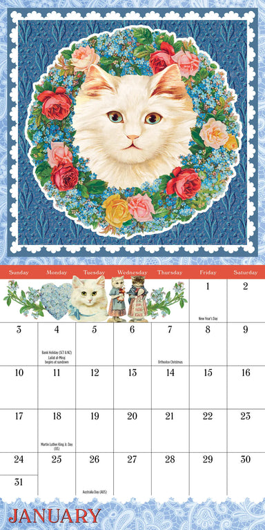 Cynthia Hart’s Victoriana Cats 2027 Mini Wall Calendar