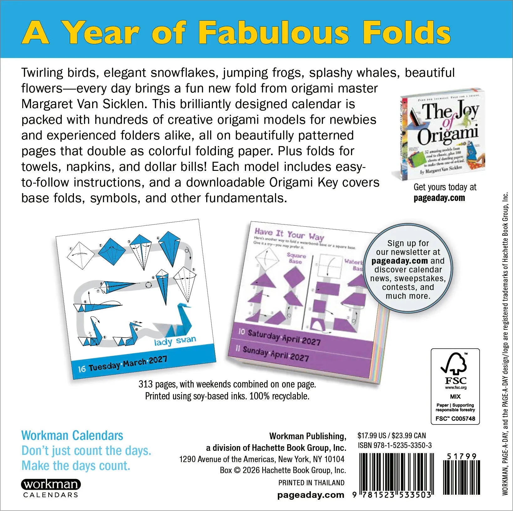 Origami 2027 Page-A-Day Calendar
